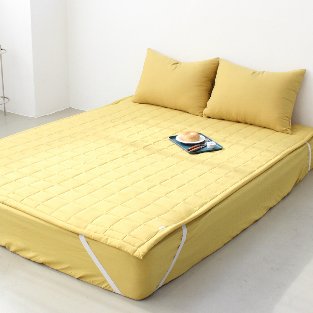 부드러운 아멜리 워싱 고정밴딩 침대패드 아메리칸 옐로우, SS(슈퍼싱글)