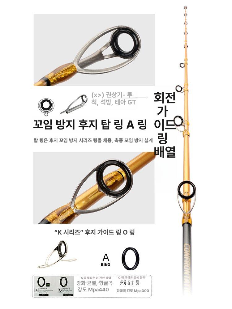 선상 대물 대구 지깅 전동릴 전용 낚시대 좌대낚시대 한바이 전동 추 1.98m 총손잡이 A - 상세 이미지 2