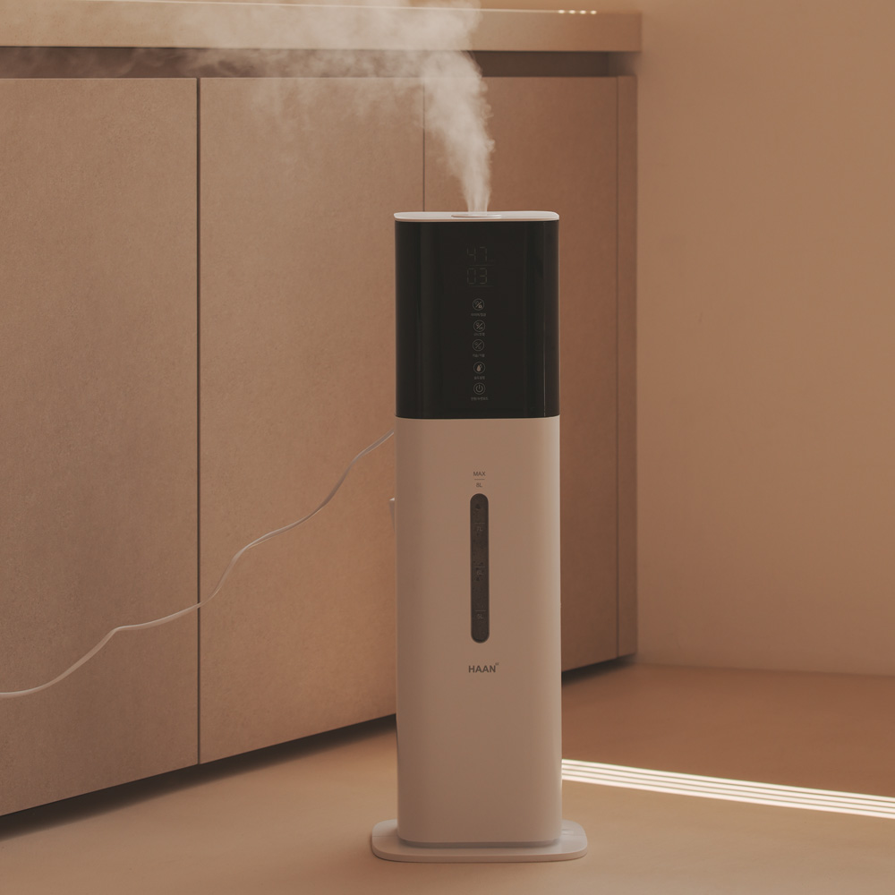 가정용 8L 복합식 가습기 타워형 무드등 대용량 간편세척 HD600A