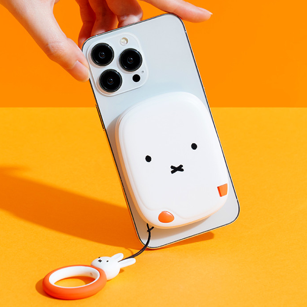 미피 보조배터리 5000mAh 맥세이프 휴대용 캐릭터 에디션 굿즈 화이트