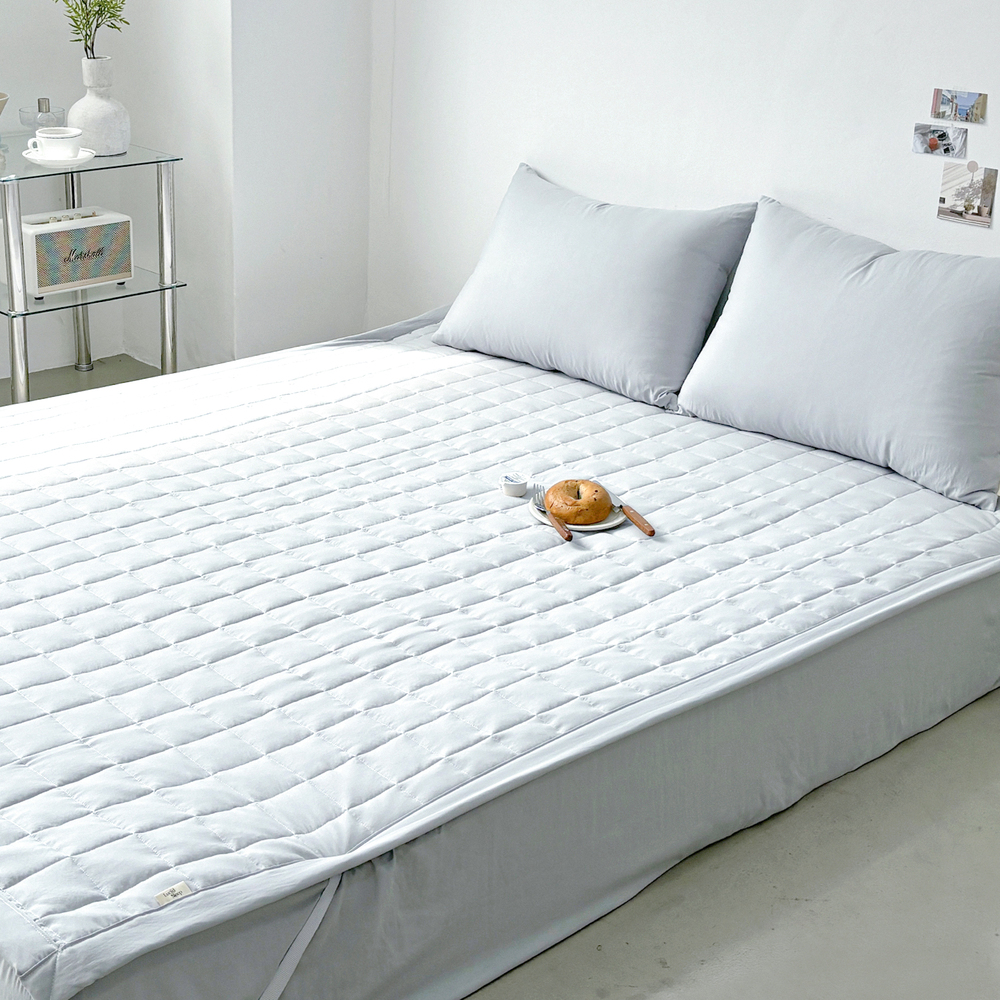 부드러운 아멜리 워싱 고정밴딩 침대패드 루나 그레이, DK(더블킹)