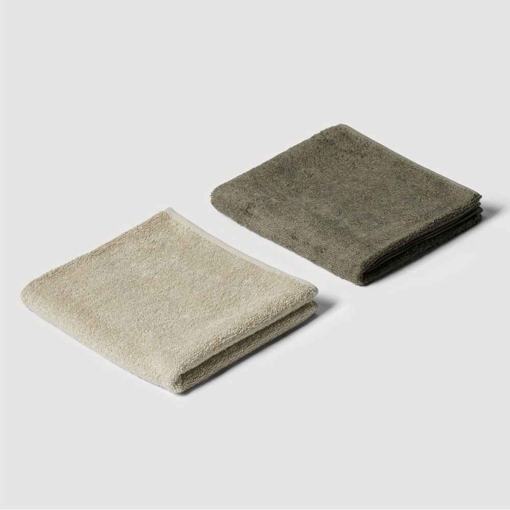 [JAJU/자주] 건조가 빠른 뱀부 세면타월 10개 35x75cm 카키그레이,카키 - 상세 이미지 2