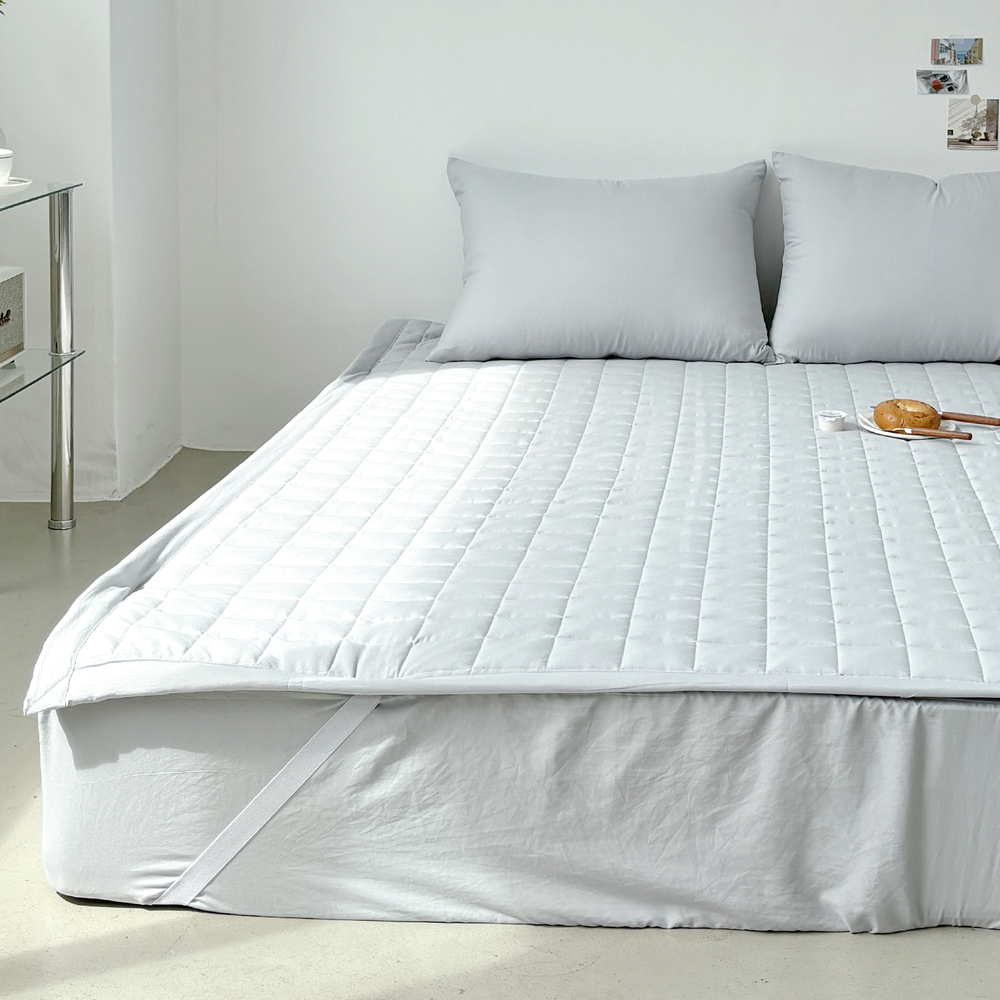 부드러운 아멜리 워싱 고정밴딩 침대패드 루나 그레이, Q(퀸)