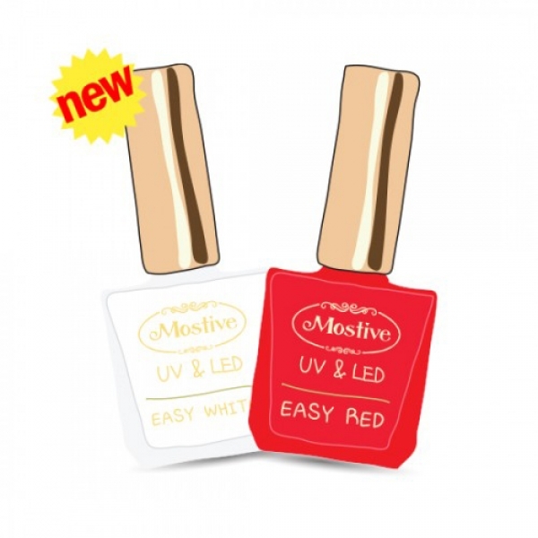 모스티브젤팔리쉬12ml(시험용 이지 레드/화이트) 네일국가고시 (선택) - 상품 이미지