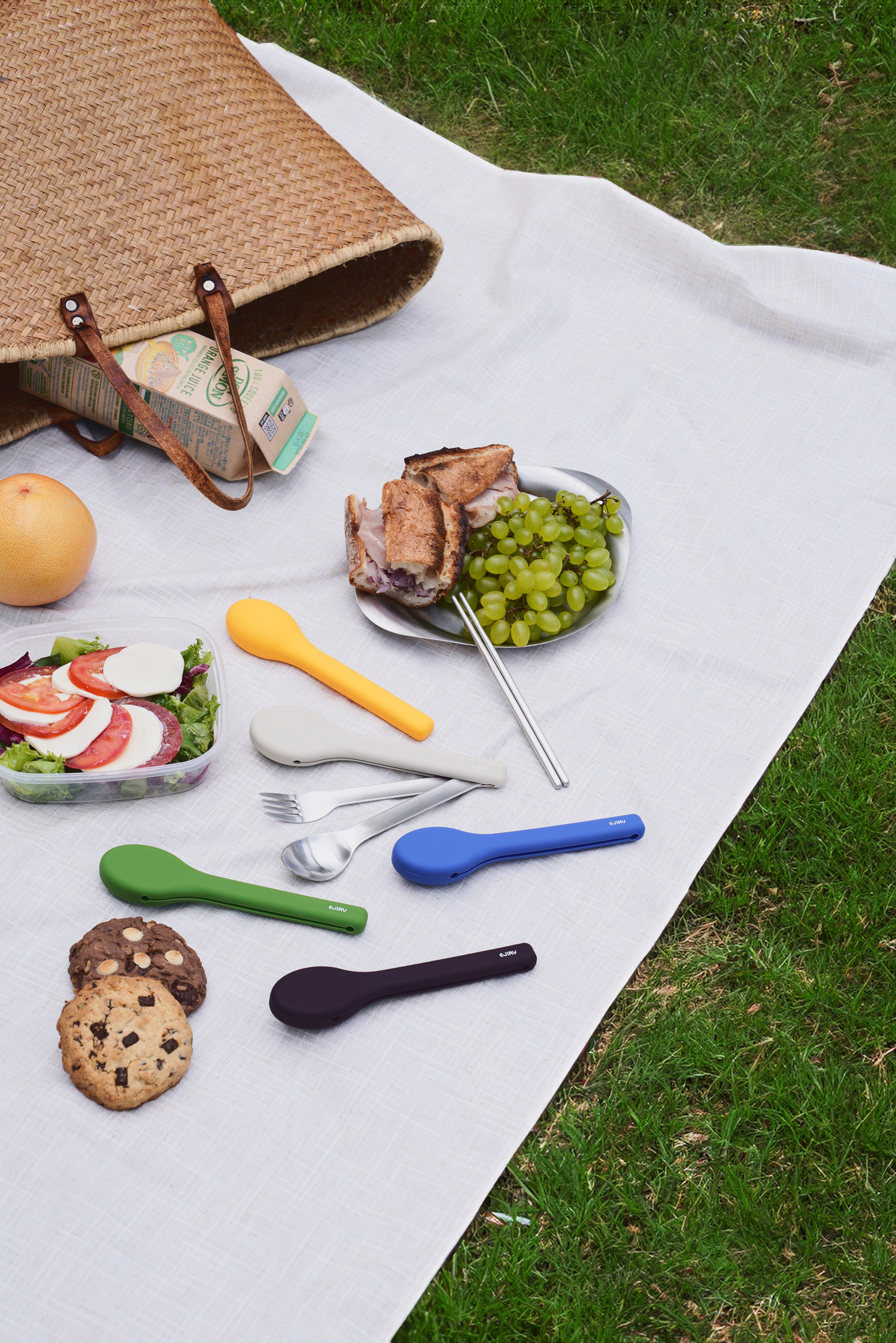 에지리 젤리빈 스테인리스 무소음 수저세트 (포크 스푼 젓가락)