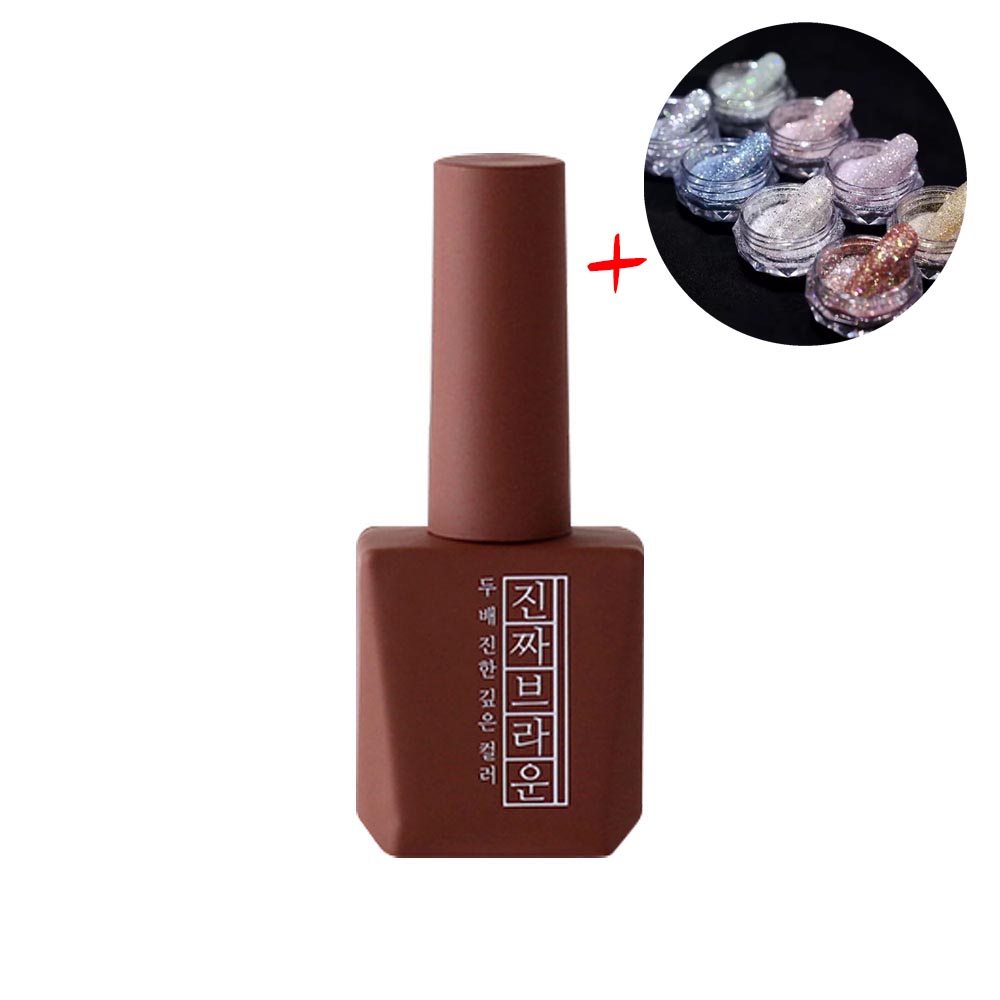 모스티브 칼라 젤폴리쉬 진짜 브라운 12ml - 메인 이미지
