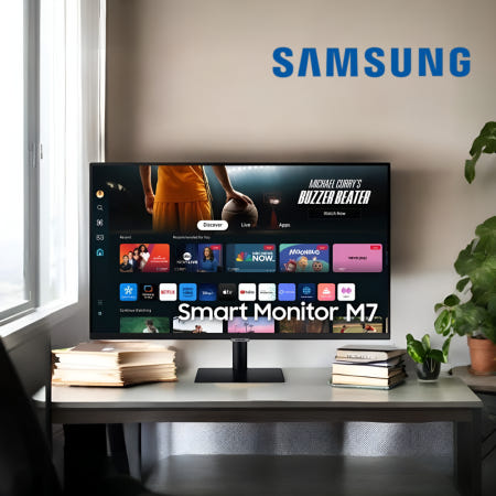 삼성 M7 S32DM702 80cm(32인치) 블랙 스마트모니터 UHD 유튜브 넷플릭스
