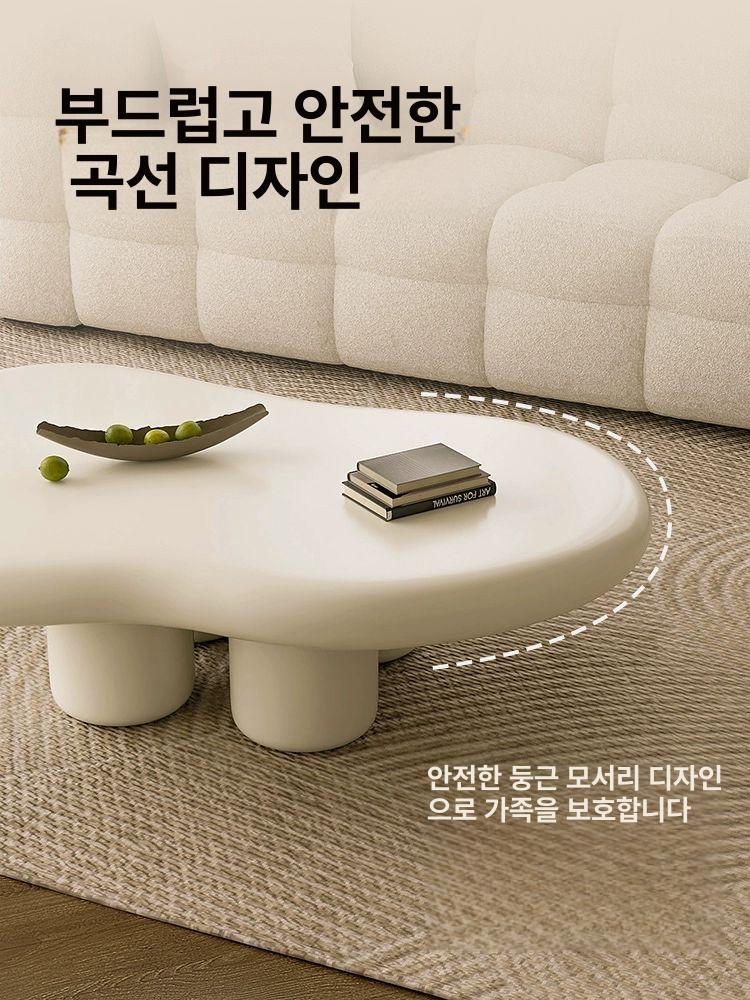 거실쇼파테이블 디자인 탁자 좌식테이블 좌식 대리석 투명 거실테이블 아크릴 접이식 품질 업그레이드 사지 대형 B 조립 - 상세 이미지 3