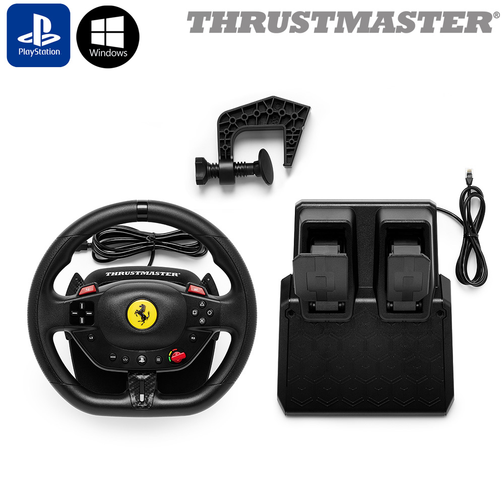 트러스트마스터 T98 Ferrari 296 GTB 레이싱휠(PS5,PS4,PC) 핸들 패달 운전 게임 장비 - 상세 이미지 4