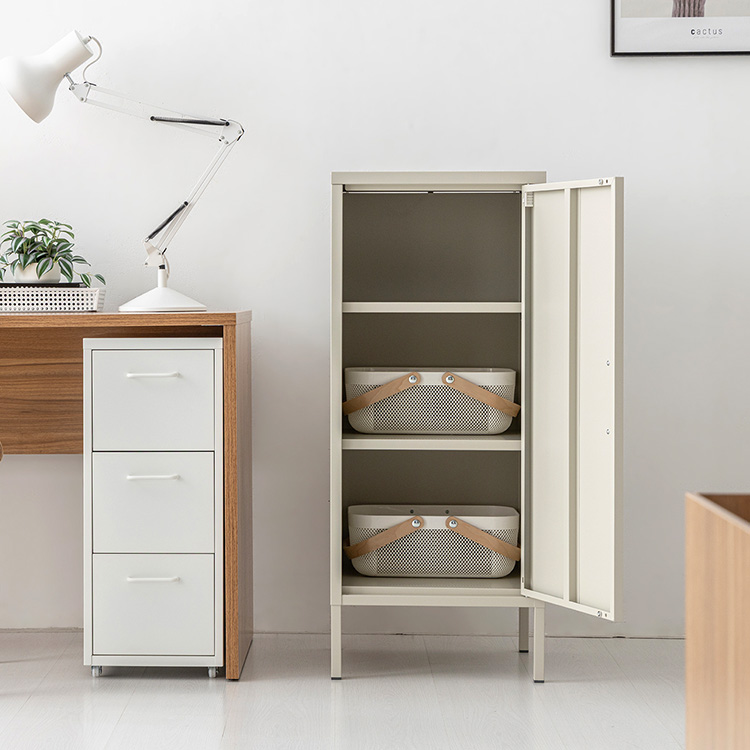 MKB 캐비넷 모던세로중 1문 수납장 4251015 425x400x1015mm, 1단, 크림 6684.9893 - 상세 이미지 4