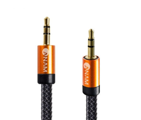 아남전자 아남전자 ANAM 3.5mm 메탈 AUX 오디오 전송 케이블 (AA-G30, 3m)
