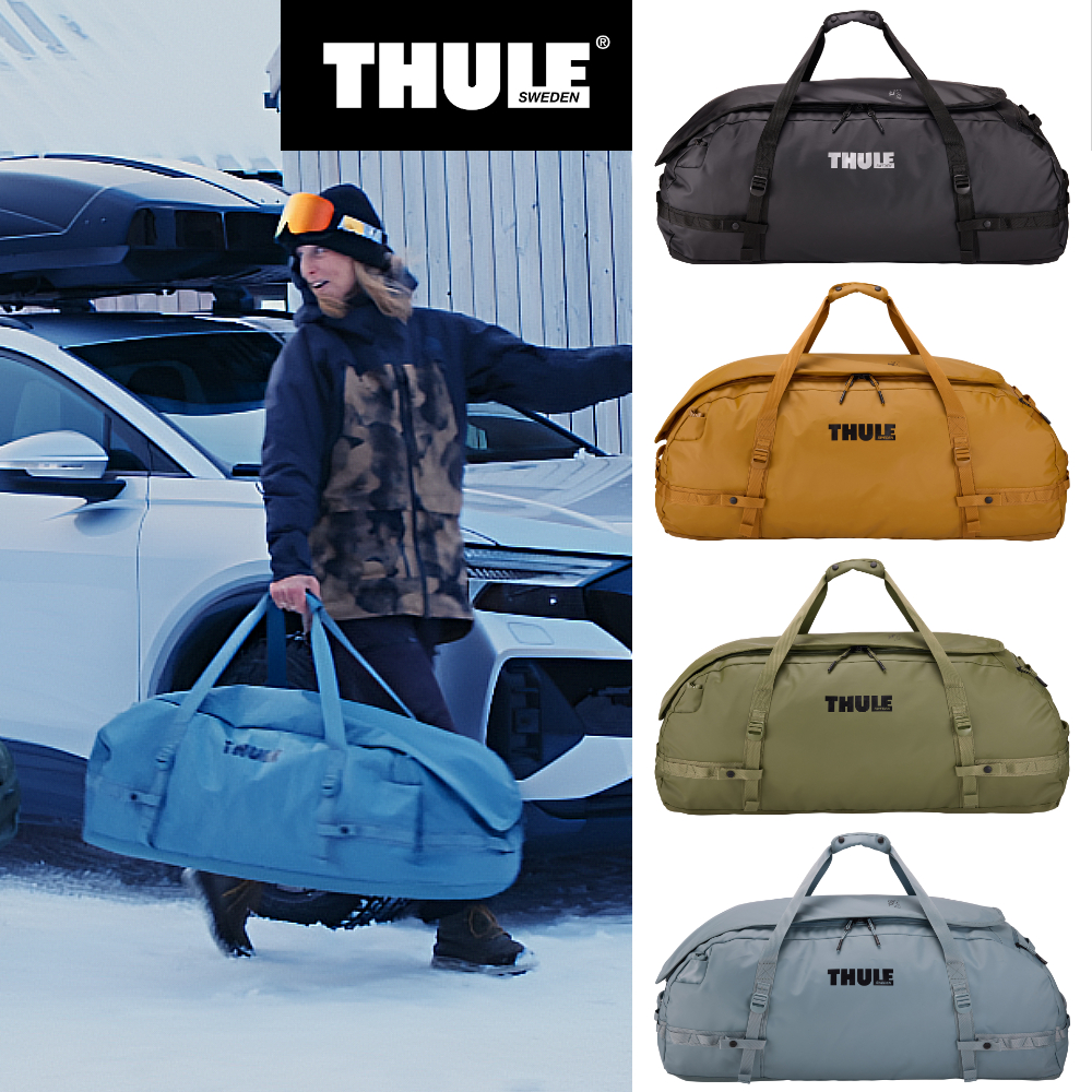 툴레 뉴 캐즘 캠핑 여행용 스포츠 방수 가방 더플백 겸용 130L, 블랙