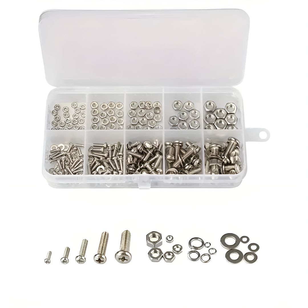 소형 볼트 너트 320 pcs 세트 M2 M3 M4 M5 둥근머리 십자 - 상품 이미지