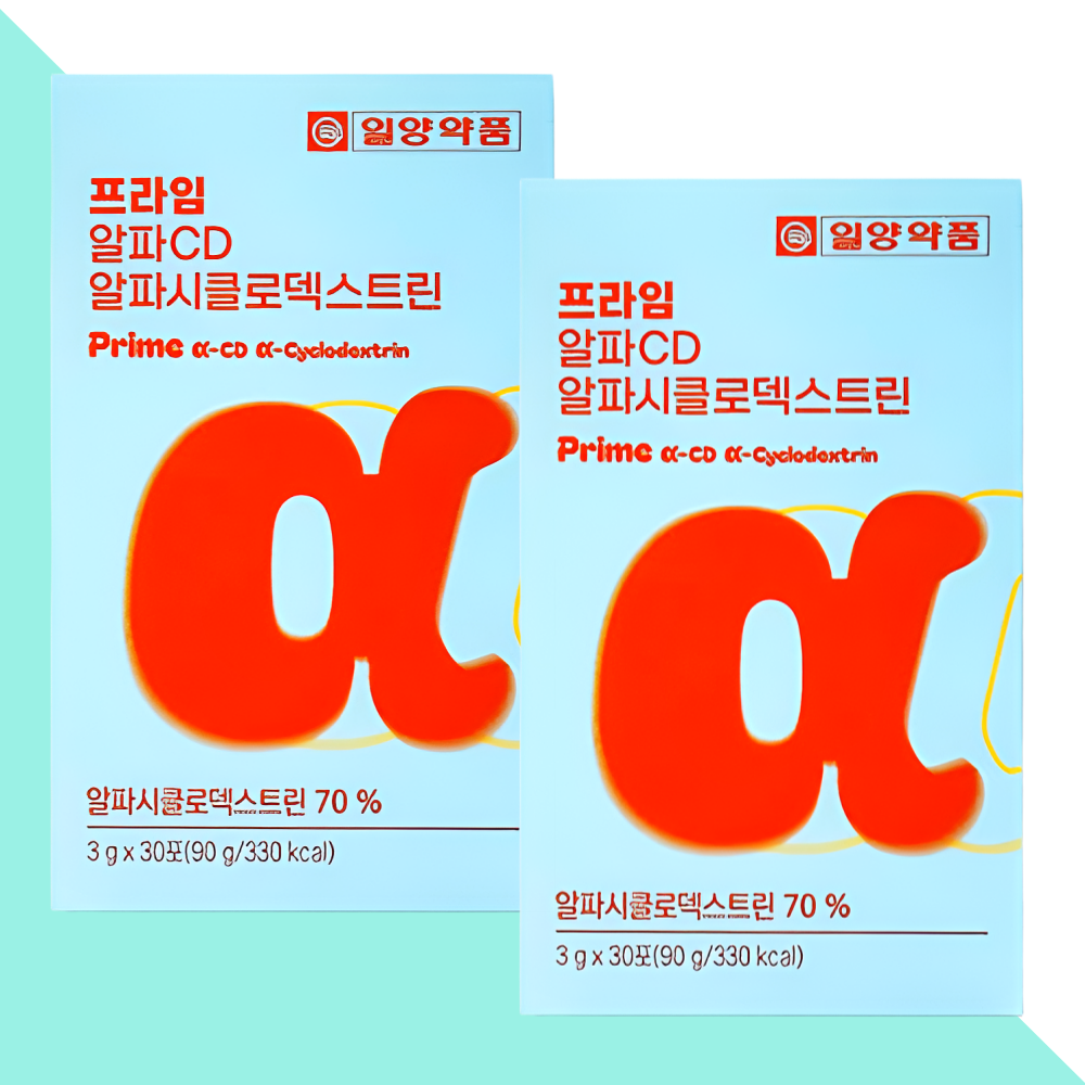 알파CD 일양약품 알파씨디 알파시클로덱스트린 30포X2개 - 상품 이미지