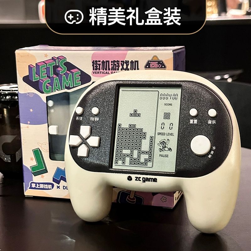 솔비에 레트로게임기 오락기 콘솔 가정용 미니 휴대용 오락실 고전게임 먹그린 손잡이 대화면 26종 배터리형 이미지 6