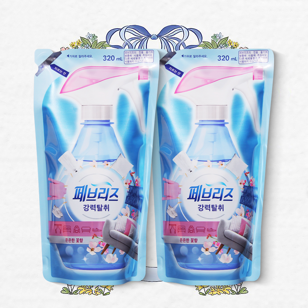 페브리즈 리필 은은한 꽃향 섬유탈취제 320ml 2개 강력탈취 섬유향수