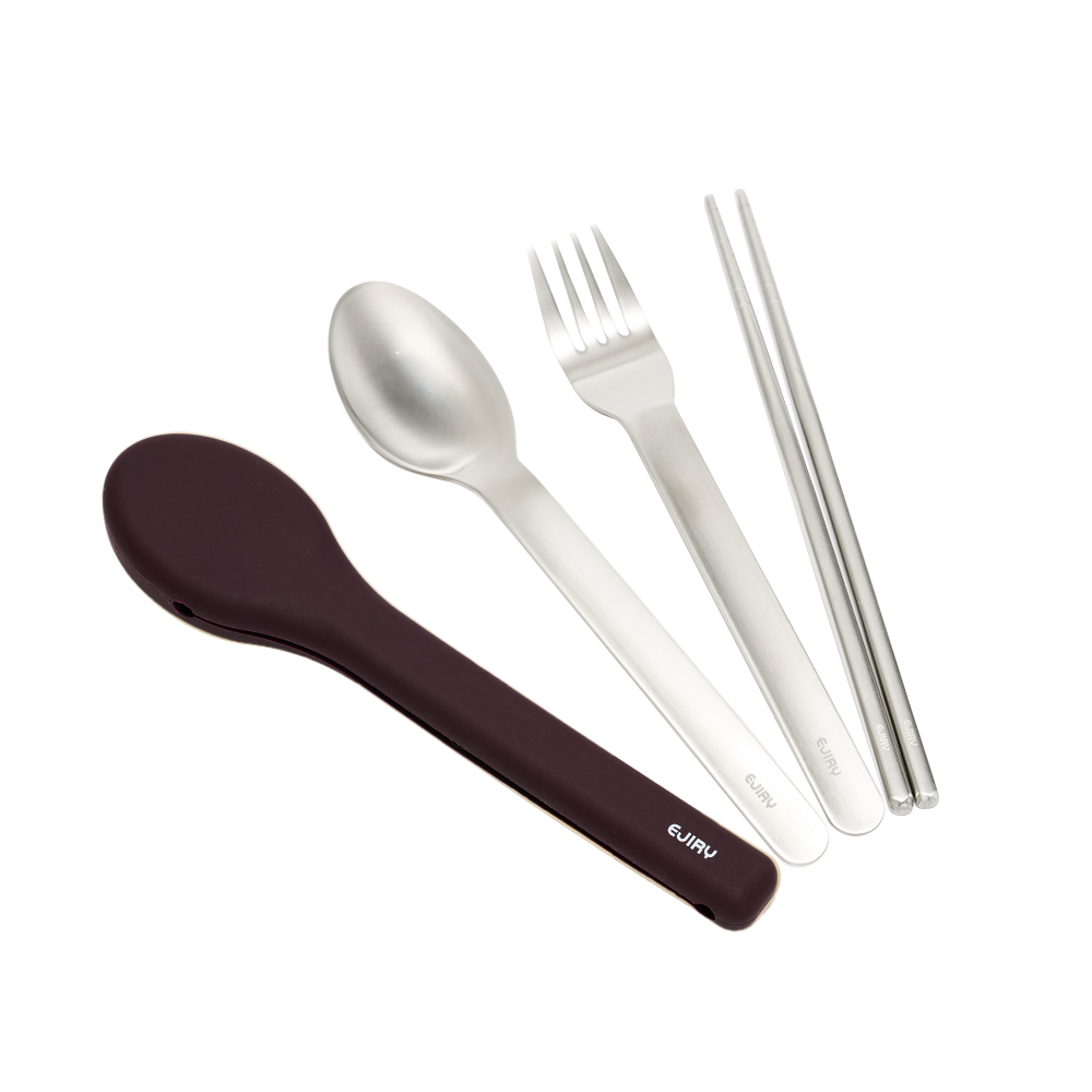 에지리 젤리빈 스테인리스 무소음 수저세트 (포크 스푼 젓가락)