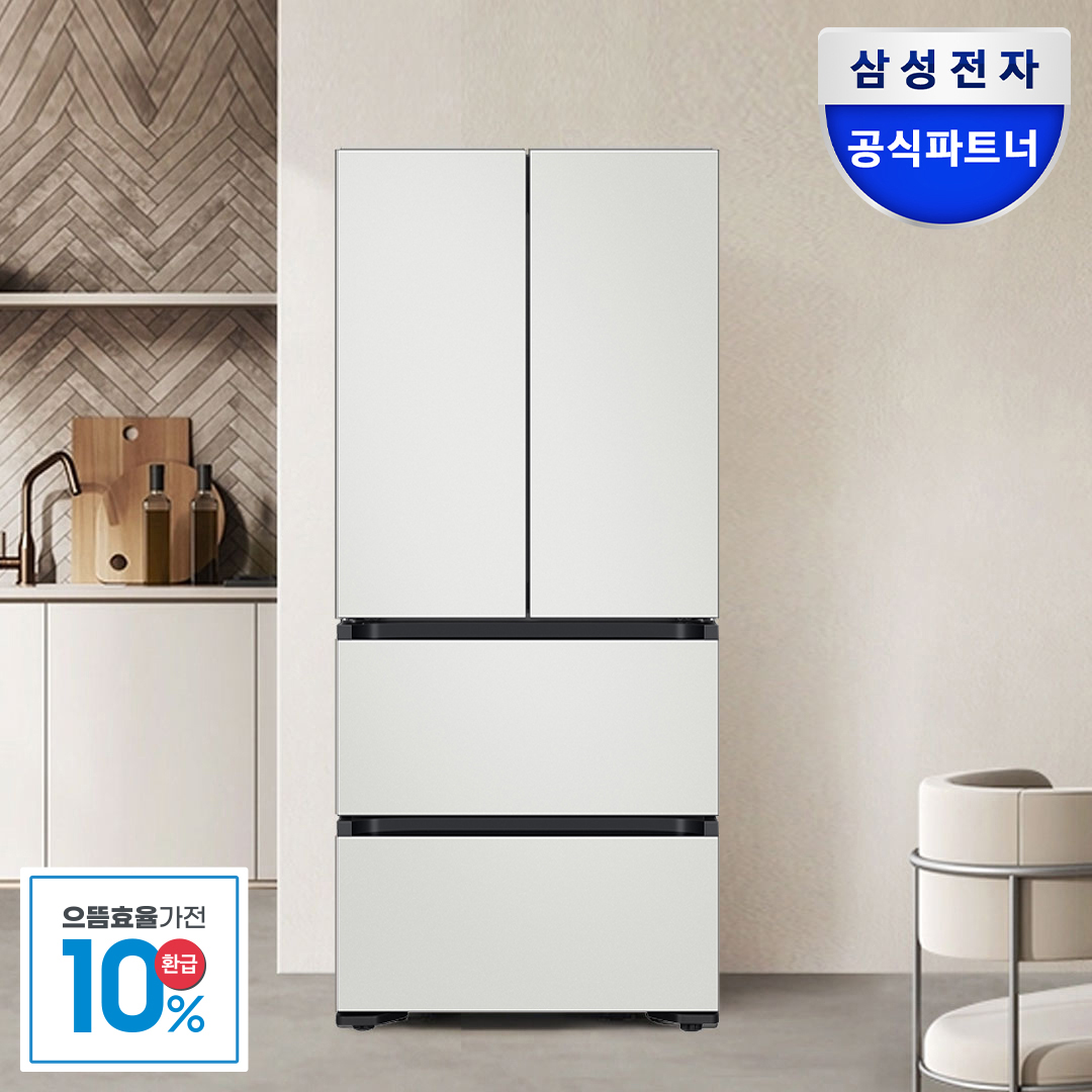 삼성전자 비스포크 김치냉장고 583L 1등급 4도어 RQ58DB94U1AP 코타화이트