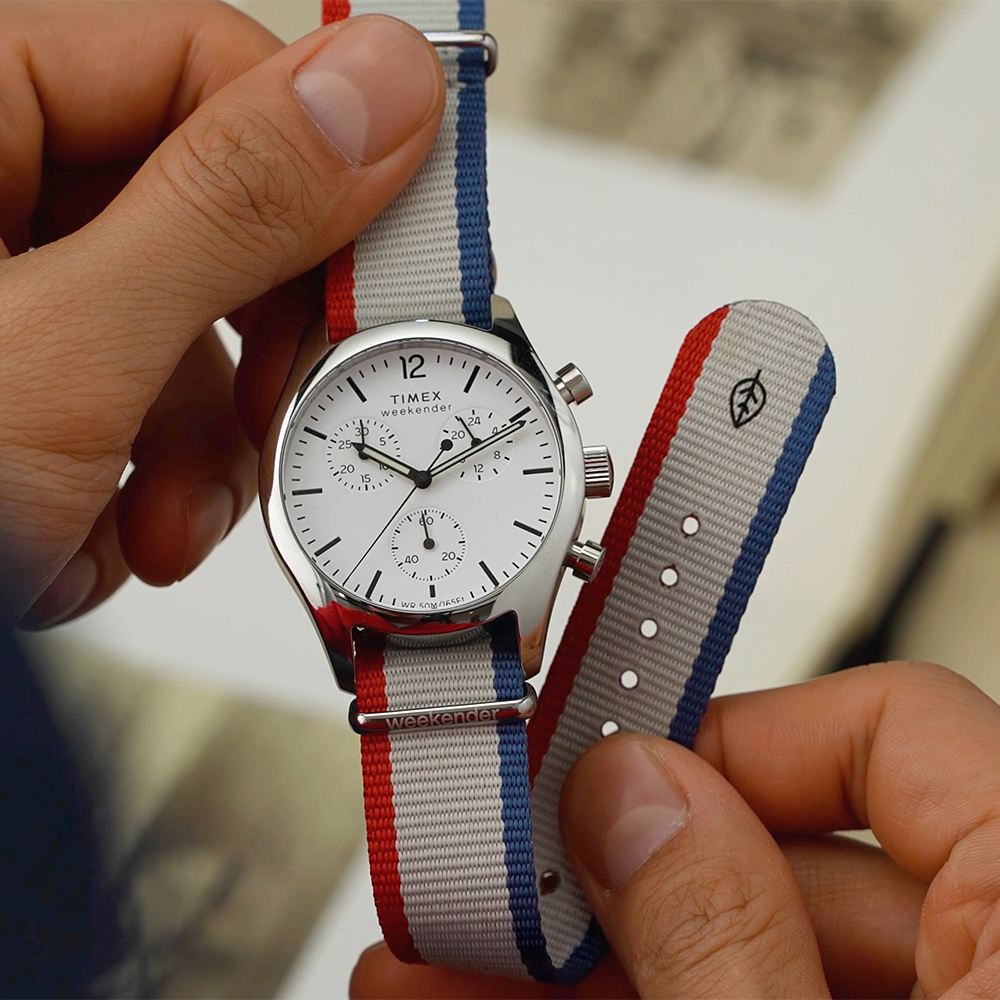 타이맥스 위켄더 뉴잉글랜드 크로노그래프 스트라이프 남성시계 40mm TW2Y15800 - 상세 이미지 5