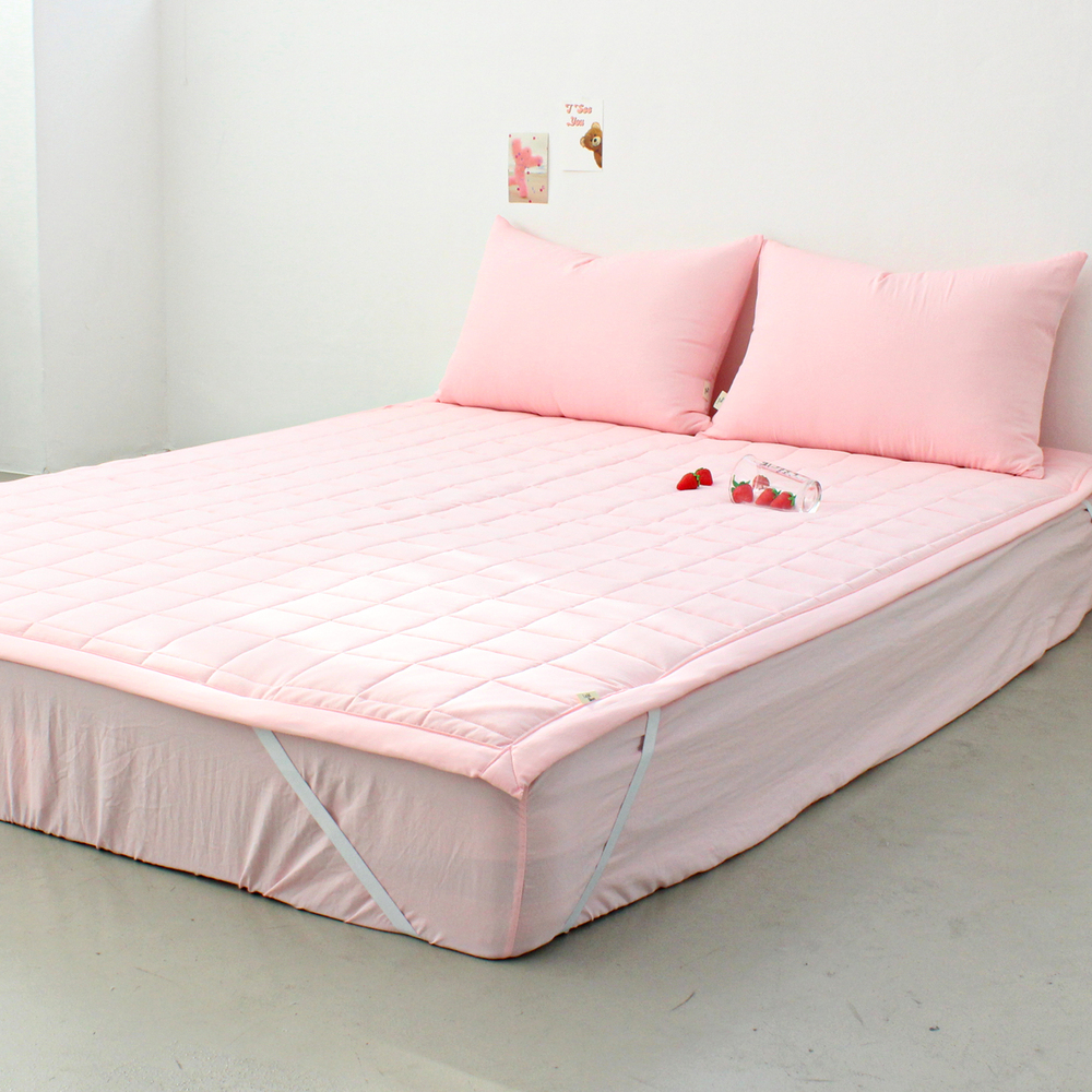 부드러운 아멜리 워싱 고정밴딩 침대패드 체리 블라썸, SS(슈퍼싱글)