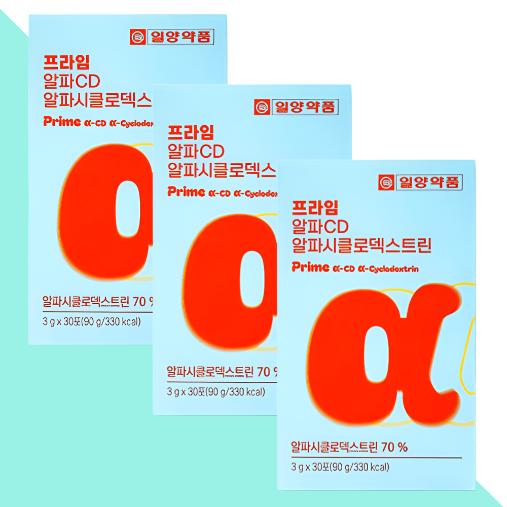 알파CD 일양약품 알파씨디 알파시클로덱스트린 30포X3개 - 상품 이미지