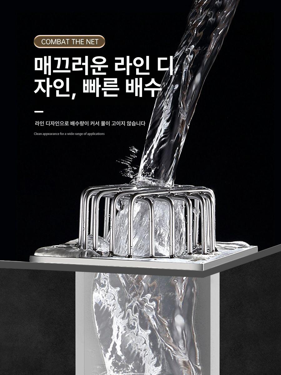 옥상 트랩 옥상망 쓰레기방지 필터 마개 막힘 배수구 낙엽망 건물 하수구마개 거름망 분리 사각관 9x14CM - 상세 이미지 3