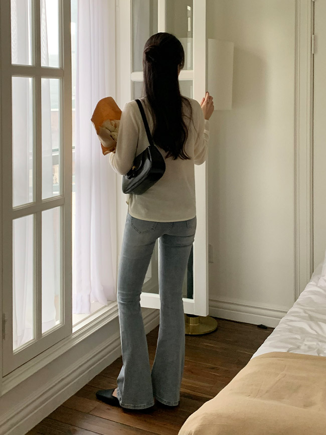 캣브러쉬 워싱 데님 부츠컷 팬츠 ps5059 - 상세 이미지 4