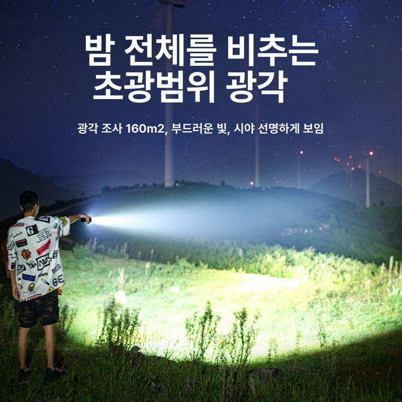 강한랜턴 손전등 충전식 랜턴 강한밝기 방수 작지만 캠핑랜턴 라이트 미니랜턴 충전랜턴 업그레이드판 P90 디지털 기계식 줌 - 상세 이미지 5