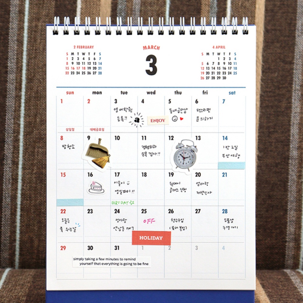 2026년 탁상달력 2025년 하반기 달력 절기 음력 1년 미니 넘기는 연달력 - 상세 이미지 3