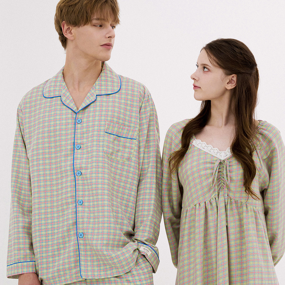 [2PACK]코튼라이크 푸키 레이스 원피스 파자마 홈웨어 - 상세 이미지 5