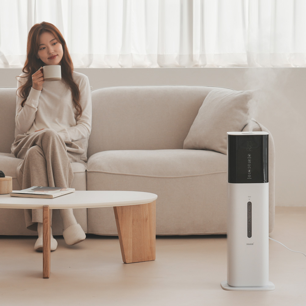 가정용 8L 복합식 가습기 타워형 무드등 대용량 간편세척 HD600A