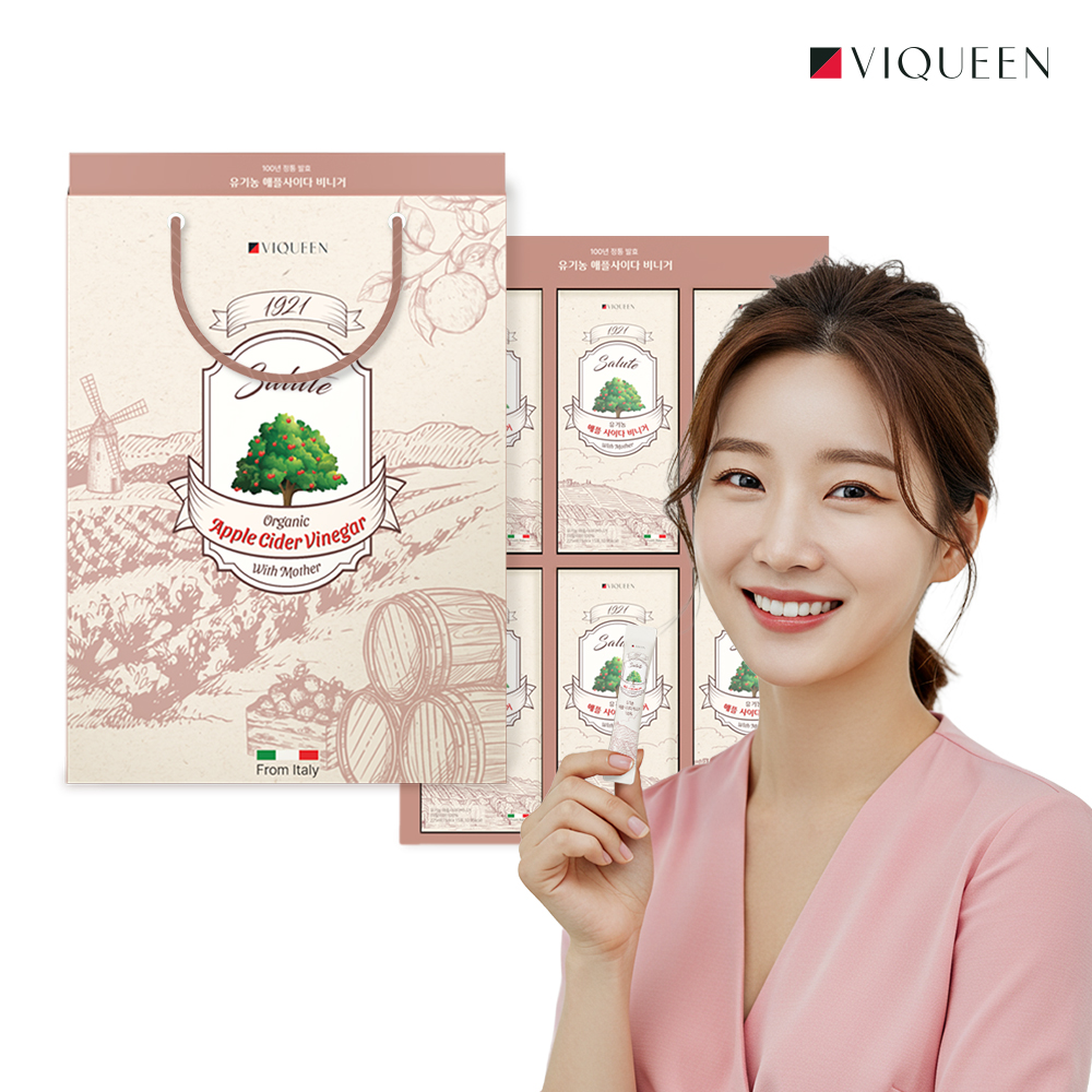 바이퀸 1921살루트 유기농 애사비 애플사이다비니거 사과초모식초 스틱 선물세트 (6박스)