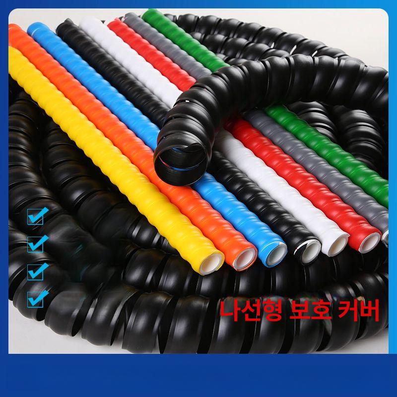 전선보호 튜브 고무관 배선 정리 케이블 충전 보호기 마감재 와이어 충전기 나선형  두꺼운 내경 14mm - 상세 이미지 2