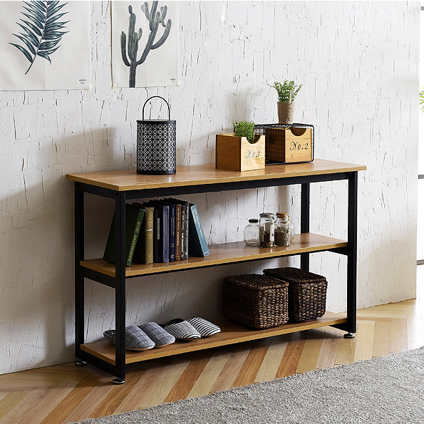 3단선반 1200 거실 다용도수납 테이블 사이드 폭좁은 책상