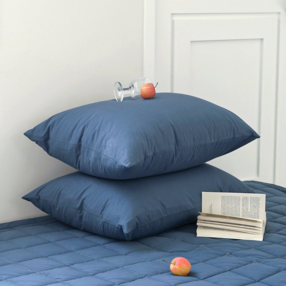 허쉬 60수 고밀도 바이오워싱 순면 베개커버 녹턴 네이비, 40x60cm