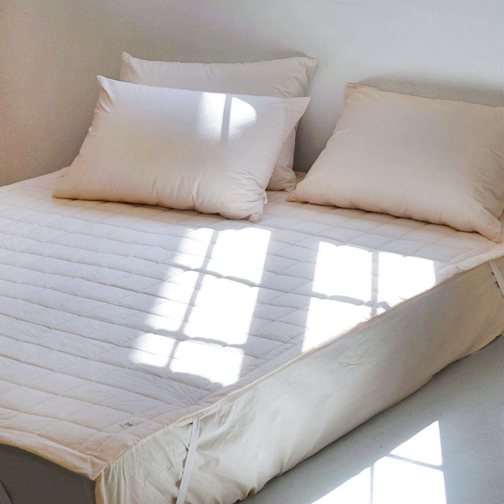 허쉬 60수 고밀도 바이오워싱 순면 고정밴딩 침대패드 파스텔라 피치, Q(퀸)