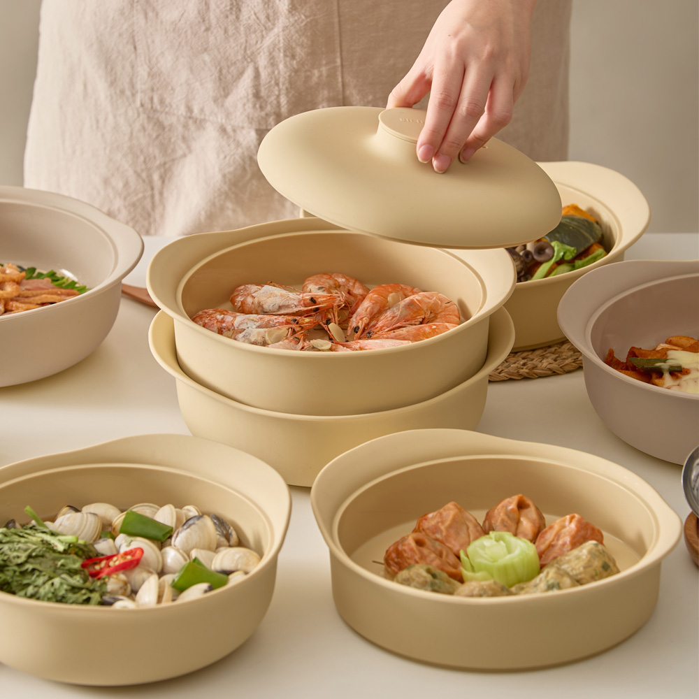 실리프랑 멀티쿠커 촉촉 전자레인지 찜기 스팀 냄비 버터베이지 +계량스푼 상세 이미지 5