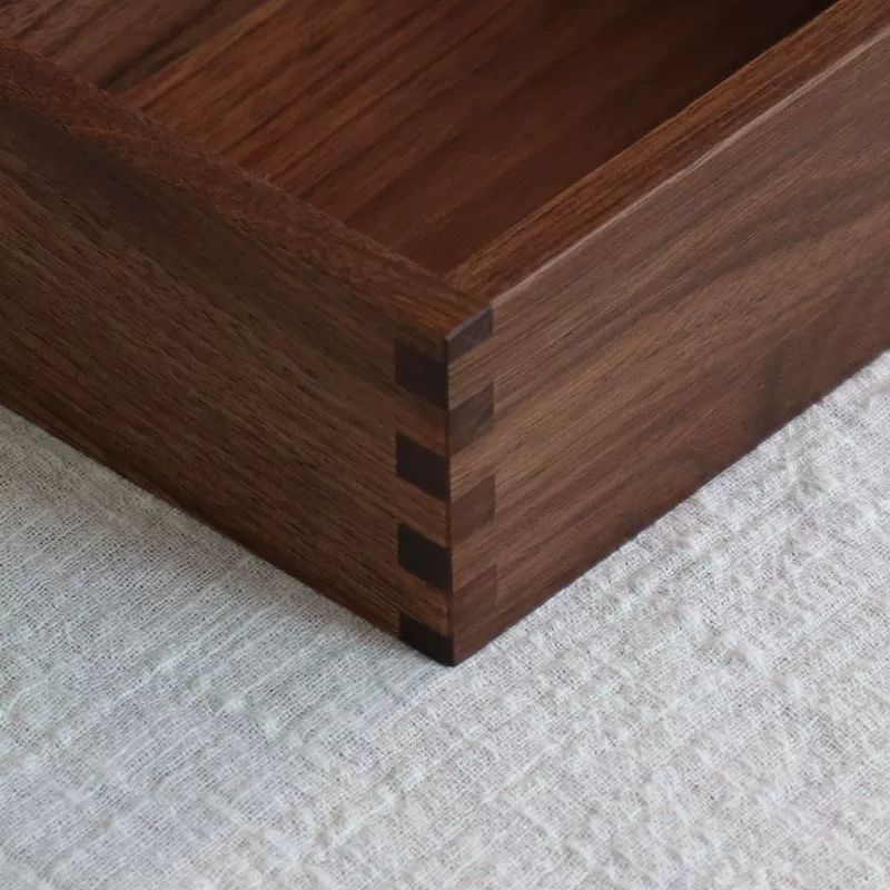 원목 월넛 다용도 미니박스 선반 수납 정사각형 15x15x6.5CM - 상세 이미지 4