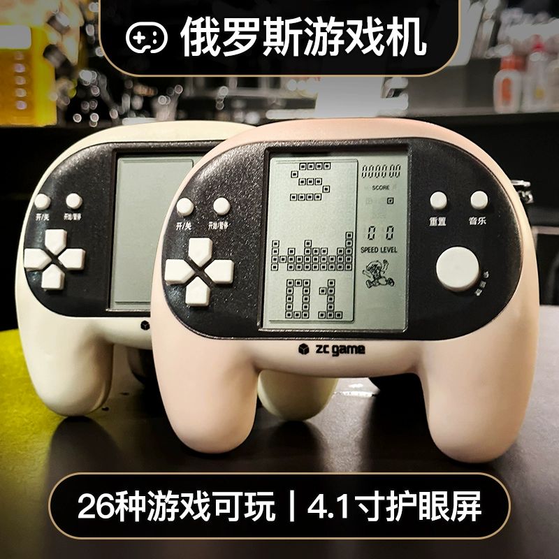 솔비에 레트로게임기 오락기 콘솔 가정용 미니 휴대용 오락실 고전게임 먹그린 손잡이 대화면 26종 배터리형 - 상세 이미지 3
