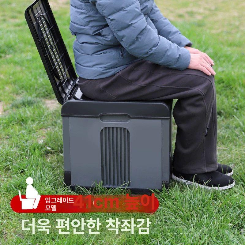 간이 소변기 화장실 공사장 이동식 이동 좌변기 소변통 이동식화장실 이동식변기 캠핑화장실 초대형 각진 접이식 12팩고정제청소봉투 - 상세 이미지 2