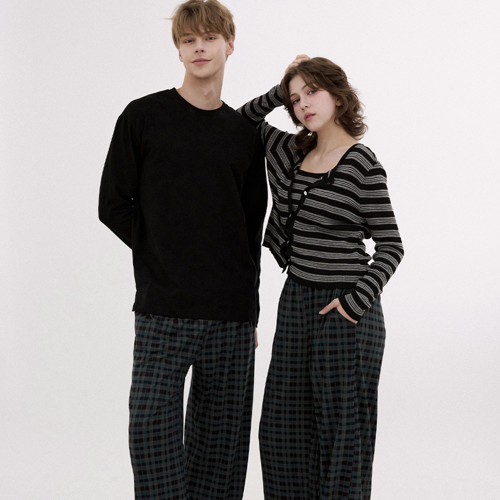 [2PACK]소프킨 그리든 커플 잠옷 바지 홈웨어 - 상품 이미지