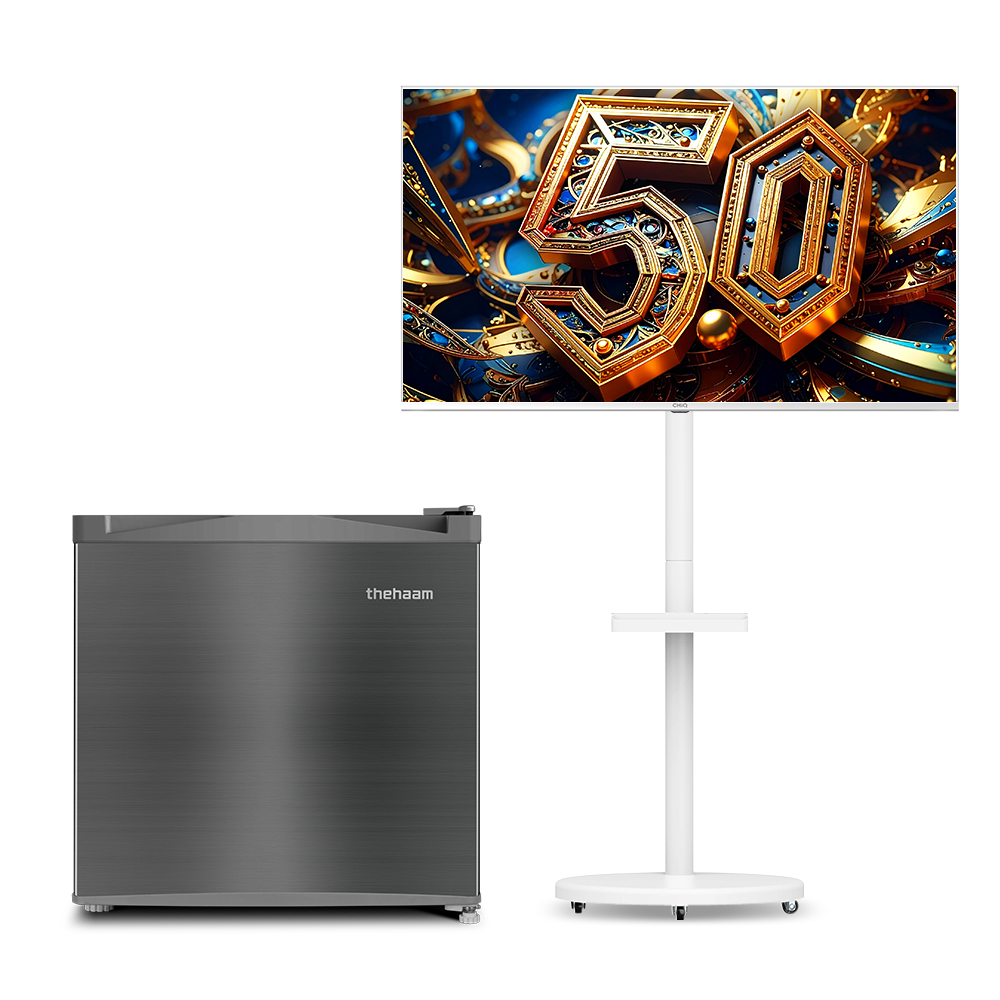스마트 TV 109cm(43인치) 라이트 QLED+46L 냉장고 원룸 이사 혼수 패키지 더함 CHiQ 전문기사설치