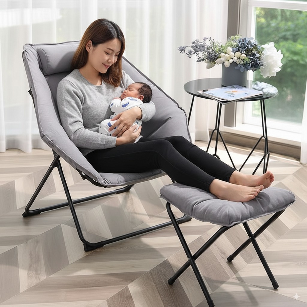 수유의자 안락 수면 소파 독서 1인용 임산부 역류성식도염 코지백서(스툴포함)