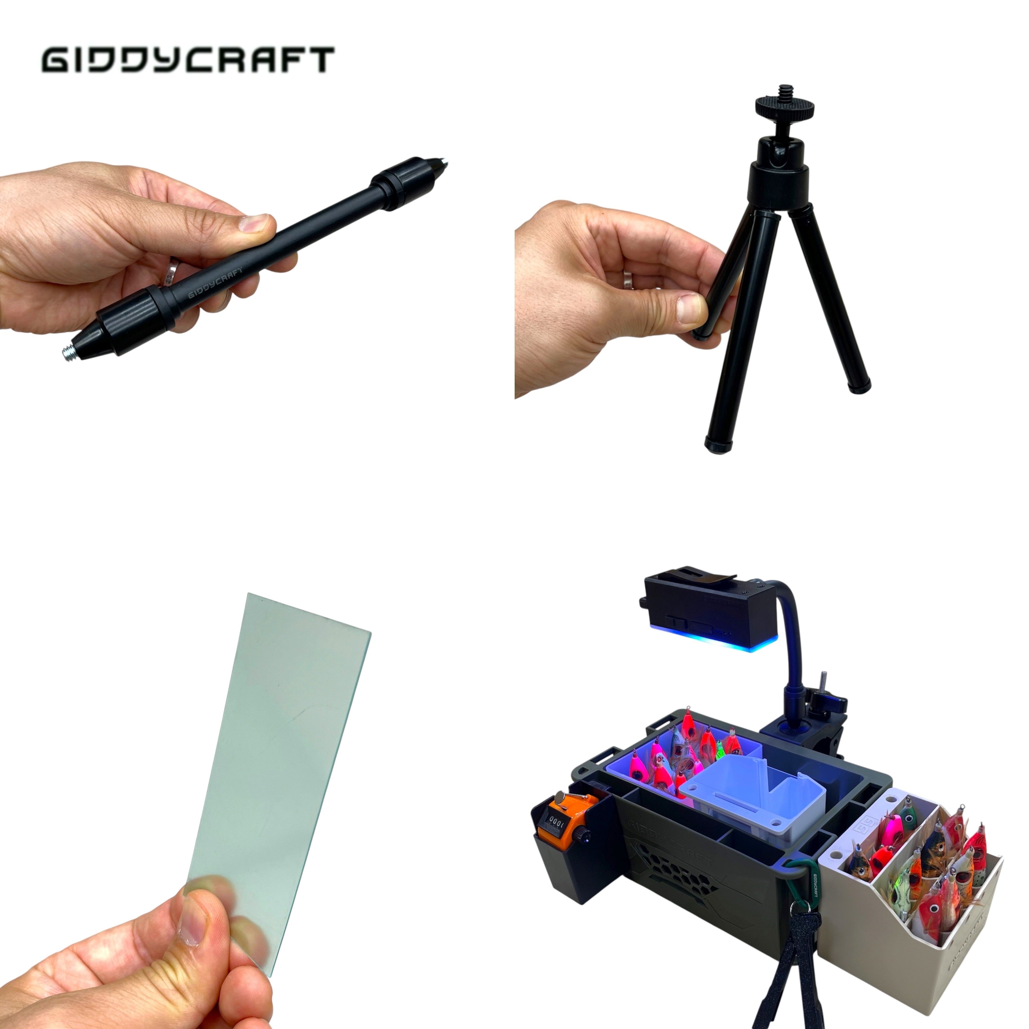 GIDDYCRAFT 기디라이트 파츠 삼각대미니 매직암 PC판 - 상품 이미지