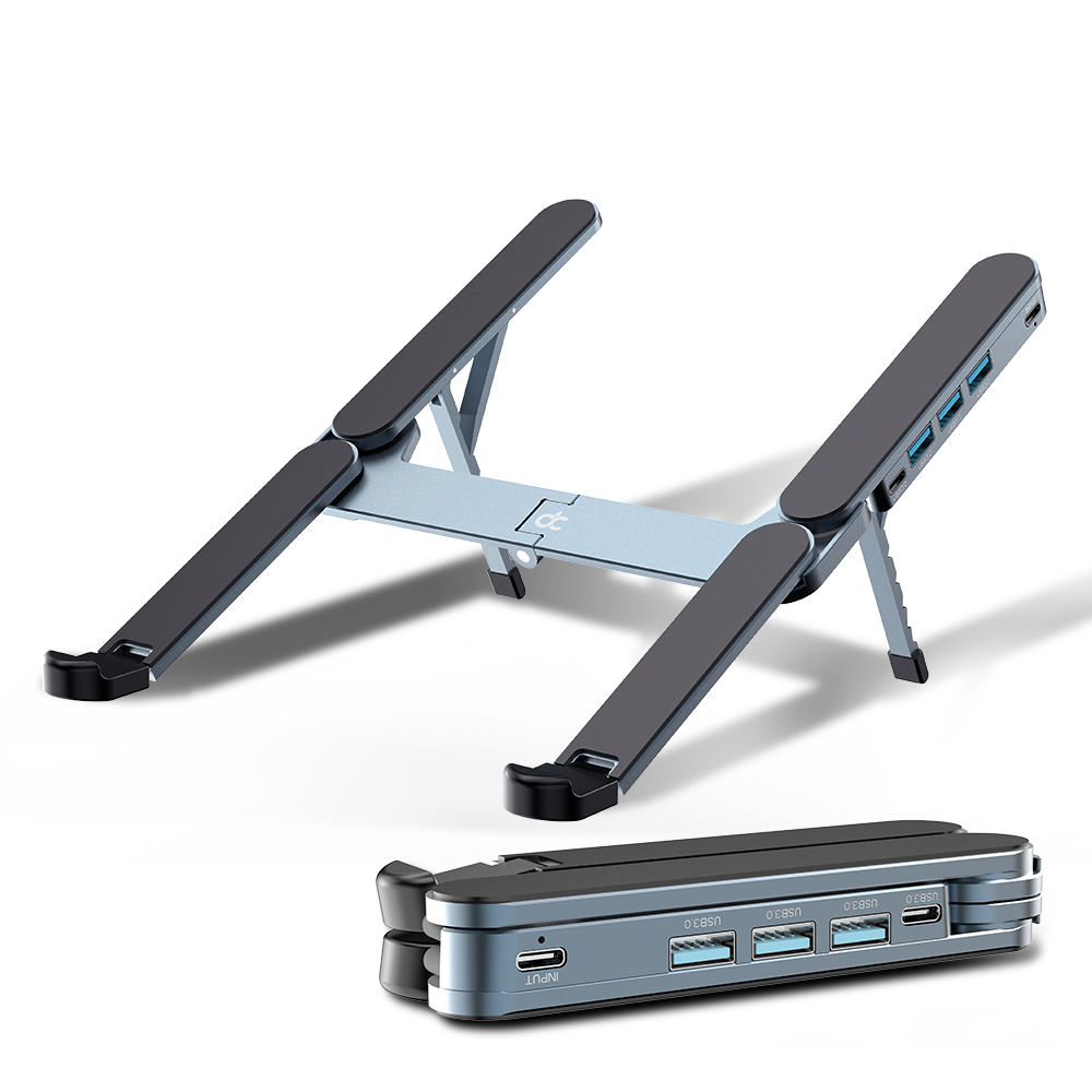 플렉시젠H 4포트 USB 3.0 C타입 멀티 허브 노트북 거치대형 맥북 허브