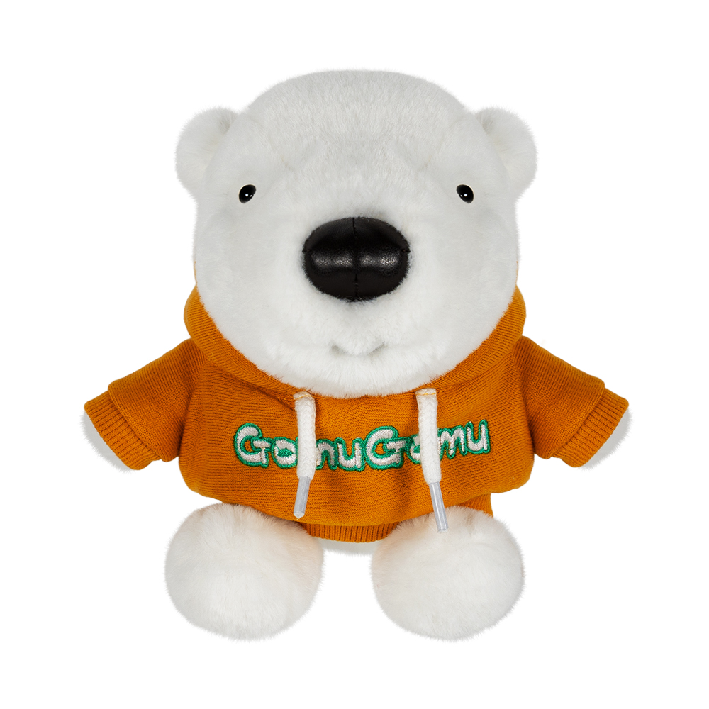 고무고무 옐로우 후드 북극곰 인형 17cm - 상세 이미지 5