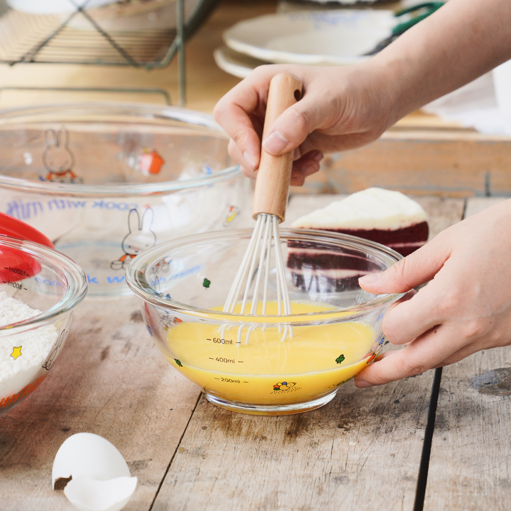 [에지리x미피] 내열유리 믹싱볼 880ml (본품+뚜껑)