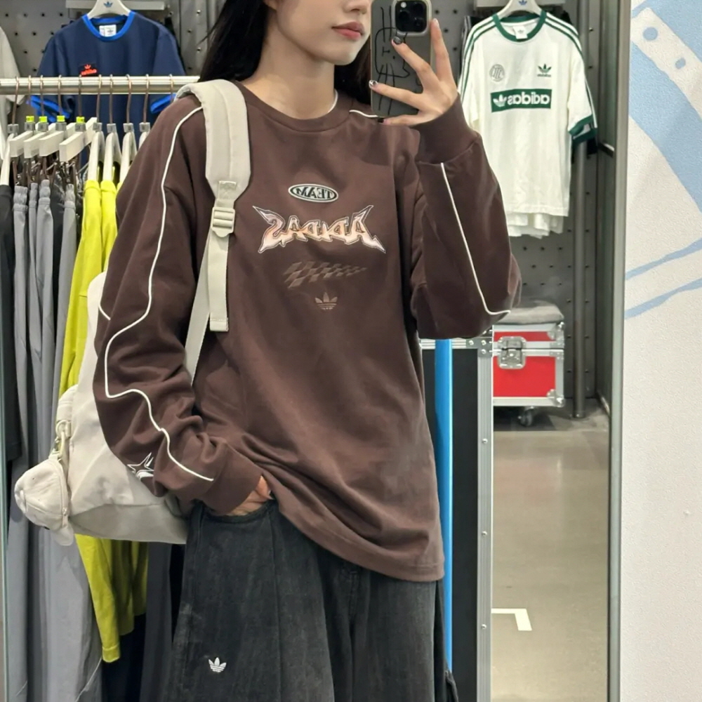 아디다스 트레포일 RAV 크루넥 맨투맨 블랙 JM8037 브라운 JM8038 이미지 7