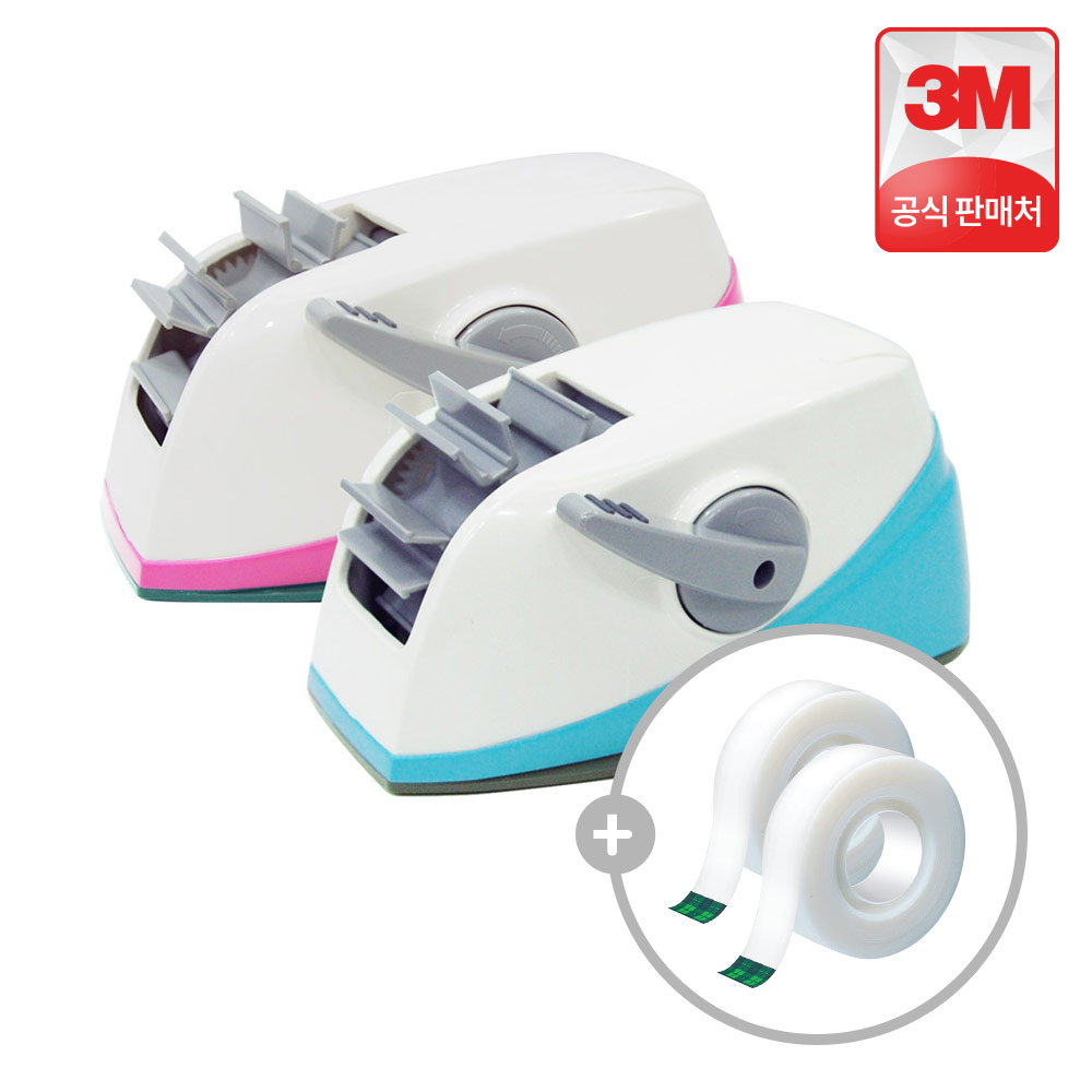 3M 스카치 원터치 테이프 커터기 디스펜서(+매직테이프 2롤 포함)