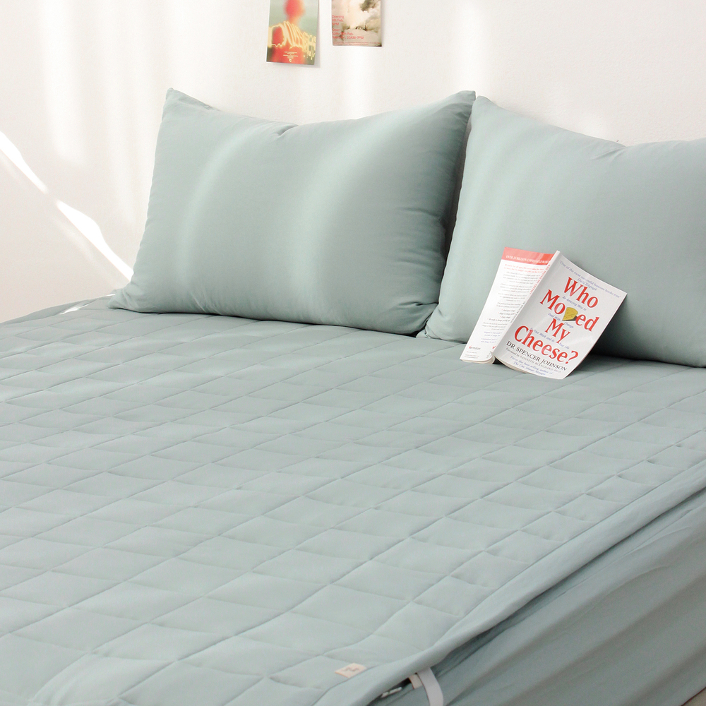 부드러운 아멜리 워싱 고정밴딩 침대패드 미스티 제이드, SS(슈퍼싱글)